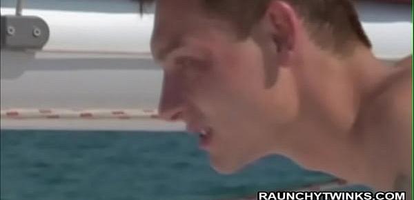  Two Naughty Twinks Fuck On A Sail Boat